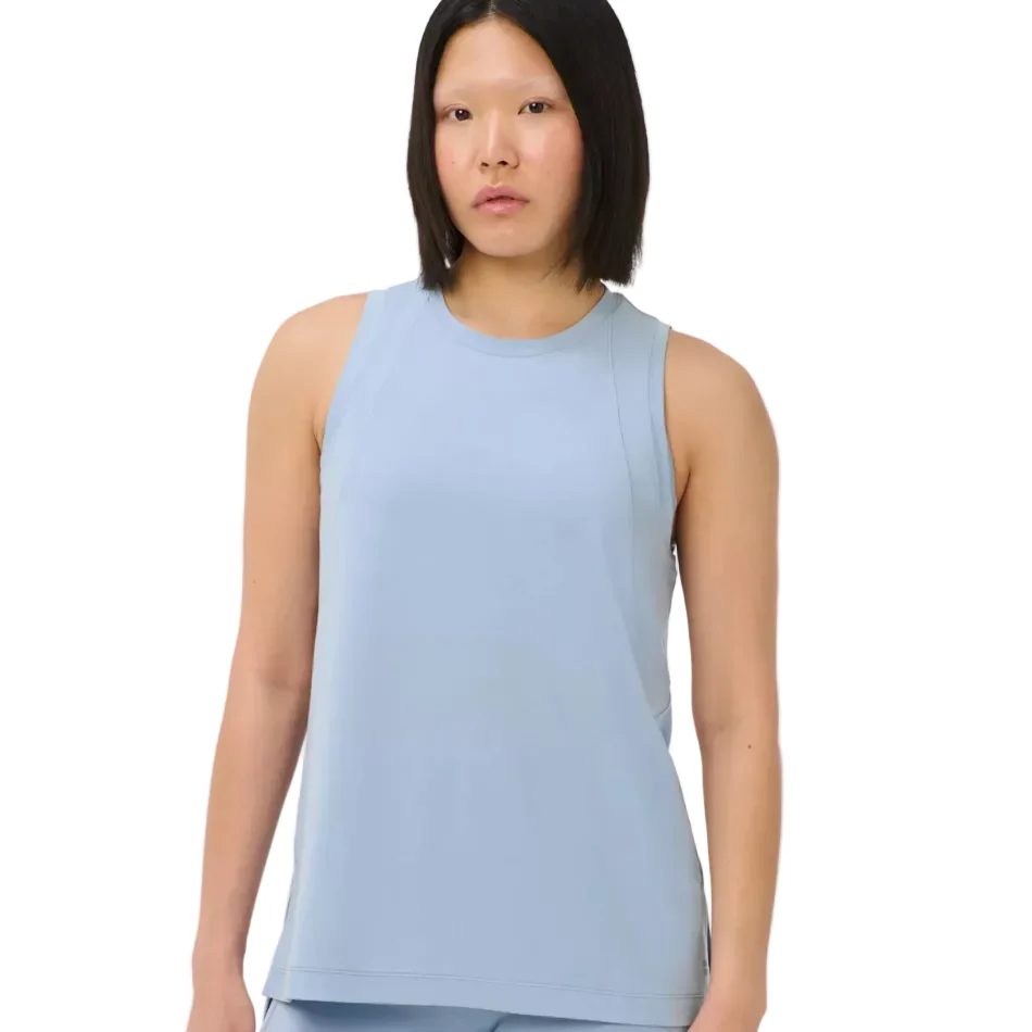 Sweaty Betty Soft Flow Studio Longline Tank in Laguna Blue AW26 - Image 2