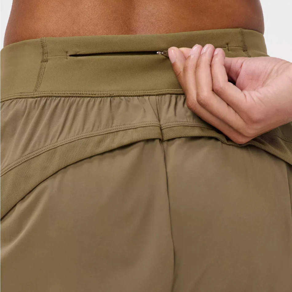 Sweaty Betty Tempo Run Shorts in Khaki Brown AW26 - Image 3